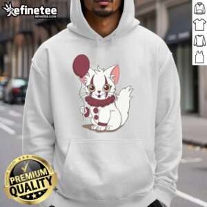 Official Pawnywise Pennywise Cat Hoodie featuring a playful cat design inspired by Pennywise the clown.