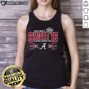 Awesome Alabama Crimson Tide Sweet 16 2026 Men's March Madness tank top featuring bold team graphics and vibrant colors.