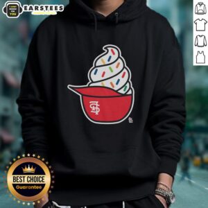 Alt Text: Stylish Nice St. Louis Cardinals Ice Cream Hoodie showcased on a model, perfect for fans and casual wear.