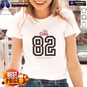 Awesome Diet Coke 82 Ladies Tee featuring a vibrant design, celebrating the iconic 'Just For The Taste Of It' slogan.