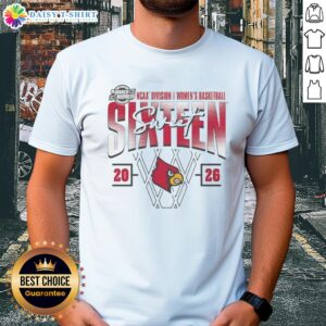 Good Louisville Cardinals 2026 March Madness Sweet 16 NCAA Women's Basketball Tournament T-Shirt design featuring team colors.