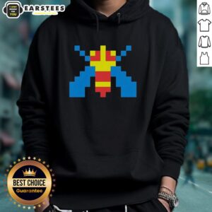 Hot Galaga Alien Sprite Video Game Pixel Style T-Shirt - Image 4