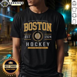Nice Boston Bruins Hockey Legacy Crest T-Shirt featuring the iconic Bruins logo and vintage design, perfect for fans.