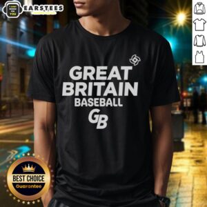 Good Great Britain National Baseball Team logo T-shirt featuring vibrant design and team colors, perfect for fans.