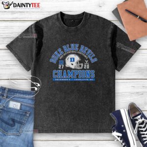 Duke Blue Devils ACC Football Conference Champions washed t-shirt, featuring team logo and championship design.