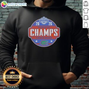 Good Florida Gators 2025 SEC Women's Gymnastics Champions hoodie featuring vibrant team colors and logo design.
