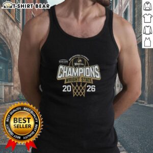 2026 Horizon League Men's Basketball Tournament Champions tank top featuring Wright State Raiders logo and design.
