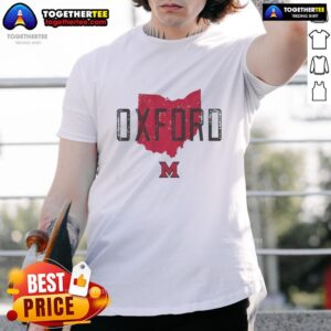 Nice Oxford Hometown Miami Redhawks Basketball T-Shirt featuring team logo and vibrant colors, perfect for fans.