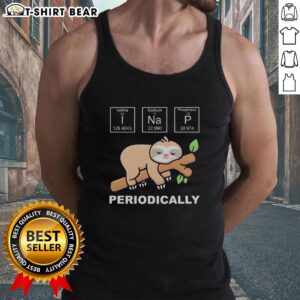 Official Lazy Sloth I Nap Periodically Tank Top featuring a cute sloth design, perfect for casual and comfy wear.