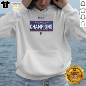 Alt Text: Premium Ivy League Men's Basketball Tournament Champs 2026 Hoodie in navy, featuring logo and stylish design.