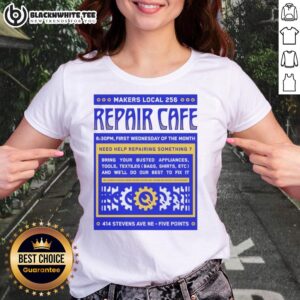 Women at Awesome Repair Cafe, showcasing local makers and creativity at the 256 Ladies Tee event.