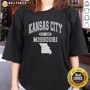 Top Kansas City Missouri Established 1889 Varsity Ladies Tee in stylish design, perfect for casual wear and local pride.