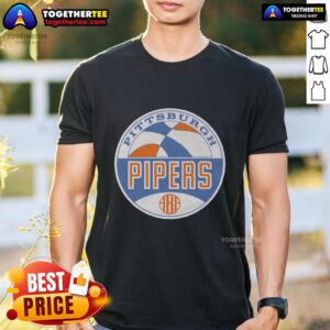 Good Aba Pittsburgh Pipers Logo T-Shirt featuring vibrant team colors and iconic Pipers logo for fans and collectors.