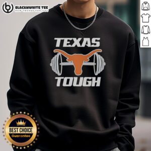Original Texas Longhorns and Barbell sweatshirt featuring tough, detailed design for dedicated fans.