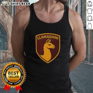 Original Llamaghini funny parody luxury llama car tank top design featuring a whimsical llama in a sporty car.
