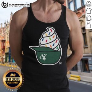 Good Athletics baseball ice cream tank top featuring a fun design, perfect for summer sports and casual wear.