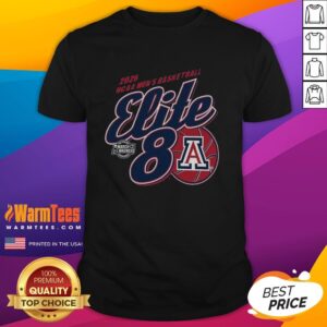 Arizona Wildcats Men's Basketball Elite 8 March Madness T-Shirt featuring bold team graphics and vibrant colors.