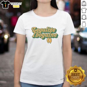 Pretty Legalize Ibogaine Ladies Tee featuring a stylish design promoting ibogaine awareness and support for treatment.