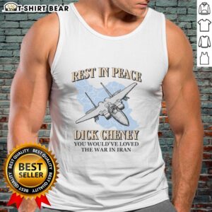 Stylish 'Nice Rest In Peace' tank top featuring a bold graphic, perfect for fans of unique war-themed apparel.