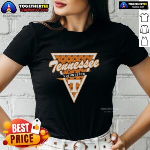 Alt Text: Nice Tennessee Volunteers women's basketball tee featuring palm tree pattern inside triangle logo.