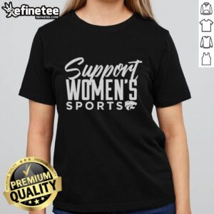Alt Text: Pretty K-State Wildcats support women's sports with stylish ladies tee, showcasing team pride and vibrant design.