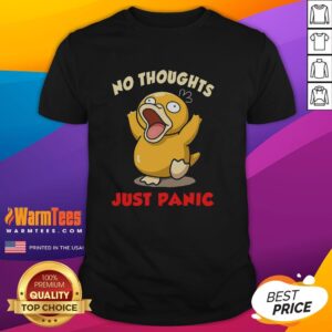 Pretty No Thoughts Just Panic T-Shirt featuring a bold graphic design in vibrant colors, perfect for casual wear.