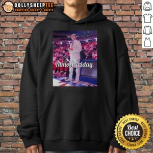 Good Rick Pitino St. John's Red Storm Almost Friday Hoodie showcasing vibrant team colors and stylish design.