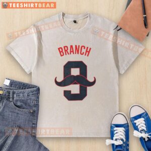 Alt Text: Nice Georgia Bulldogs Kolby Branch Number 9 washed t-shirt in red, perfect for fans and casual wear.
