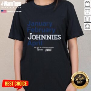 Premium St. John's Red Storm March Madness 2026 Ladies Tee showcasing team spirit and style for fans.