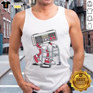 Top game controller design on a stylish retro tank top, perfect for gamers and fashion enthusiasts alike.