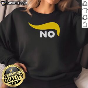Cozy Nice No Trump sweatshirt in navy blue, perfect for casual wear and expressing your political stance.