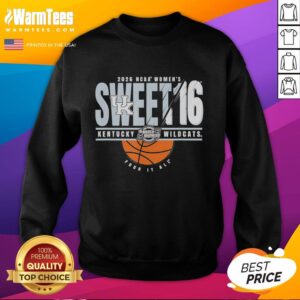 Kentucky Wildcats NCAA Women's March Madness Sweet 16 2026 sweatshirt featuring team colors and logo.