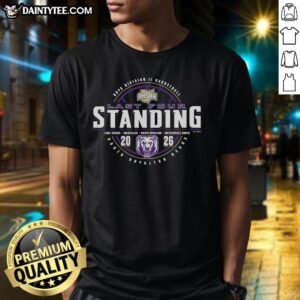Alt Text: Hot 3North Royalton Bears 2026 OHSAA Boys Basketball Division 2 Last Four Standing T-Shirt design featuring team colors.