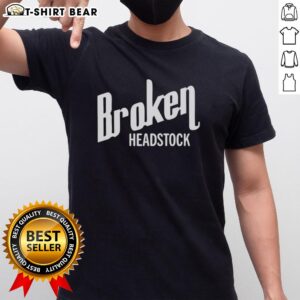 Top Broken Headstock T-Shirt featuring a unique graphic design for guitar enthusiasts and musicians.