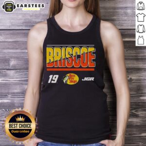 Alt Text: Chase Briscoe 2025 Bass Pro Name and Number 19 Tank Top design featuring vibrant colors and racing graphics.