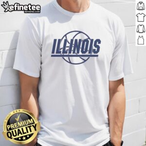 Awesome Illinois Basketball Retro Logo T-Shirt featuring vintage design and vibrant colors for fans and collectors.