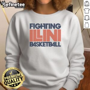 Vintage Fighting Illini basketball sweatshirt featuring classic logo design and cozy fabric, perfect for fans.