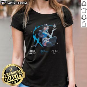 Nice Marvel Rivals Luna Snow World Tour Ladies Tee featuring vibrant design and stylish fit for fans.