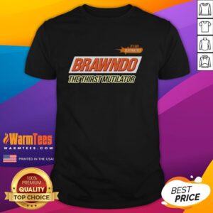 Awesome Brawndo The Thirst Mutilator T-Shirt featuring bold graphics and vibrant colors, perfect for fans of the cult classic.