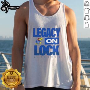 Premium Kansas Jayhawks NCAA 2026 Legacy On Lock On Tank Top showcasing vibrant team colors and logo for fans.