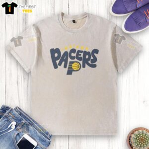 Pretty Indiana Pacers bubble washed t-shirt featuring vibrant colors and a stylish design for fans.