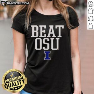 Alt Text: Hot Illinois Fighting Illini beat OSU ladies tee featuring team logo and vibrant colors for game day style.