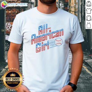 Awesome All American Girl T-Shirt featuring a vibrant design, perfect for patriotic celebrations and casual wear.