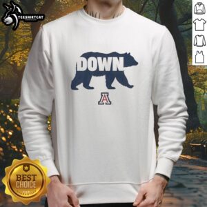 Premium Arizona Wildcats NCAA Bear Down Symbol Sweatshirt in navy with logo, perfect for fans and casual wear.