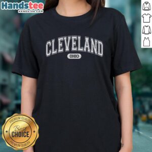 Official Cleveland Ohio Area Code Ladies Tee featuring stylish design and vibrant colors, perfect for proud locals.