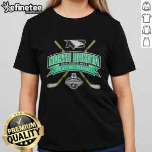 Original North Dakota Fighting Hawks 2026 NCAA Division I Men's Ice Hockey Regional Ladies Tee in green.
