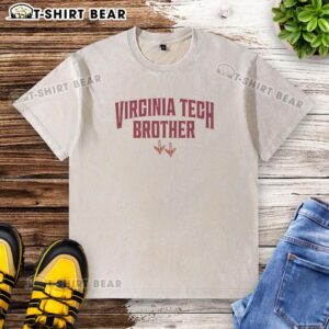 Premium Virginia Tech Hokies toddler natural brother washed t-shirt featuring vibrant team colors and soft fabric.
