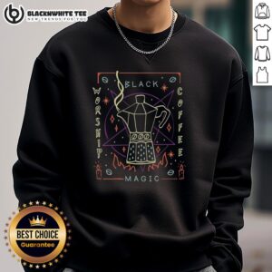 Good Black Magic Coffee sweatshirt featuring a stylish design, perfect for coffee lovers and casual wear enthusiasts.
