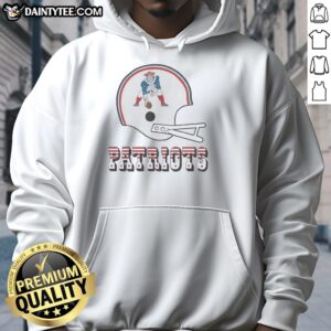 New England Patriots football logo on a stylish big helmet hoodie, perfect for fans and game day attire.