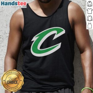 Alt Text: Cleveland Cavaliers white logo on a festive St. Patrick's Day tank top, perfect for game day celebrations.